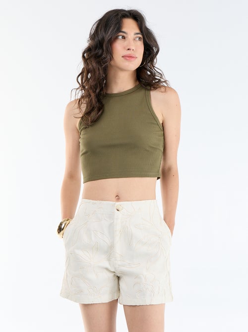 Standard-Short mit Stickereien - Kiabi