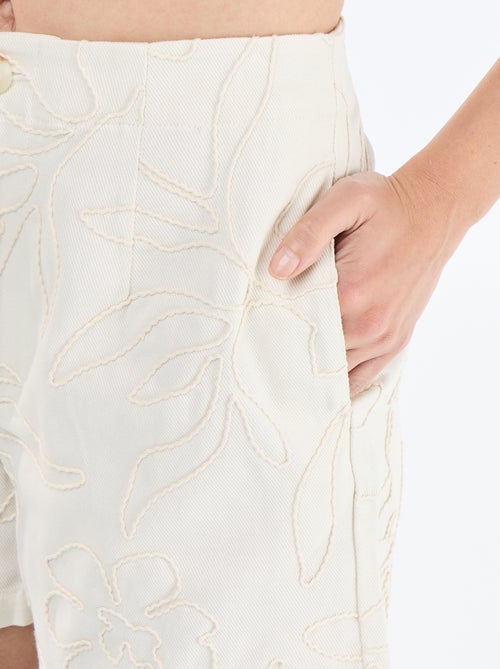 Standard-Short mit Stickereien - Kiabi