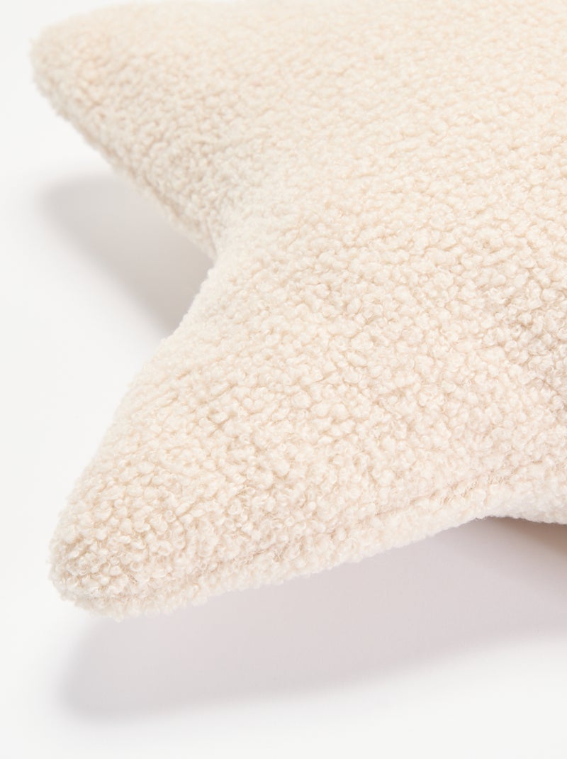 Star-shaped bouclé knit cushion Beige - Kiabi