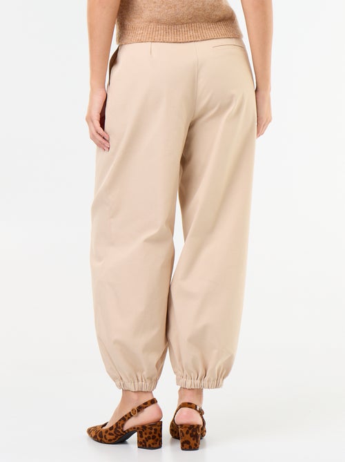 Statement Wide-Leg Trousers with Elasticated Cuffs - Kiabi