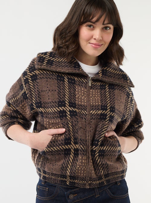 Stehkragen-Strickjacke - Kiabi