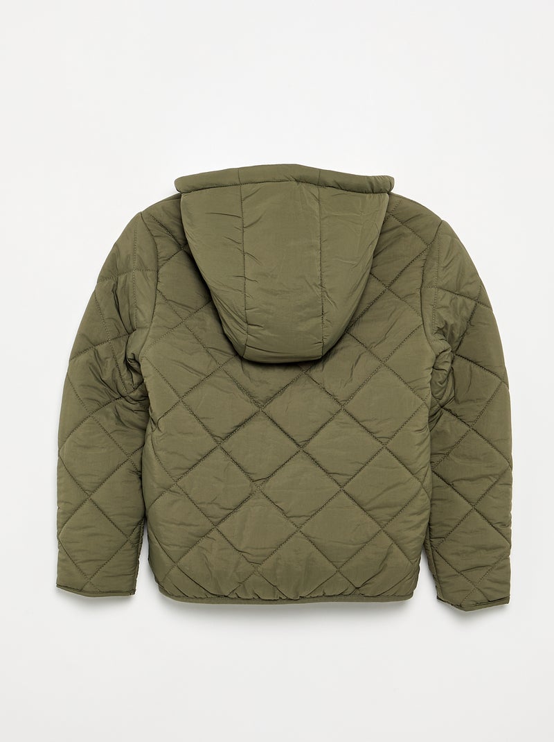 Steppjacke mit Kapuze Kaki - Kiabi