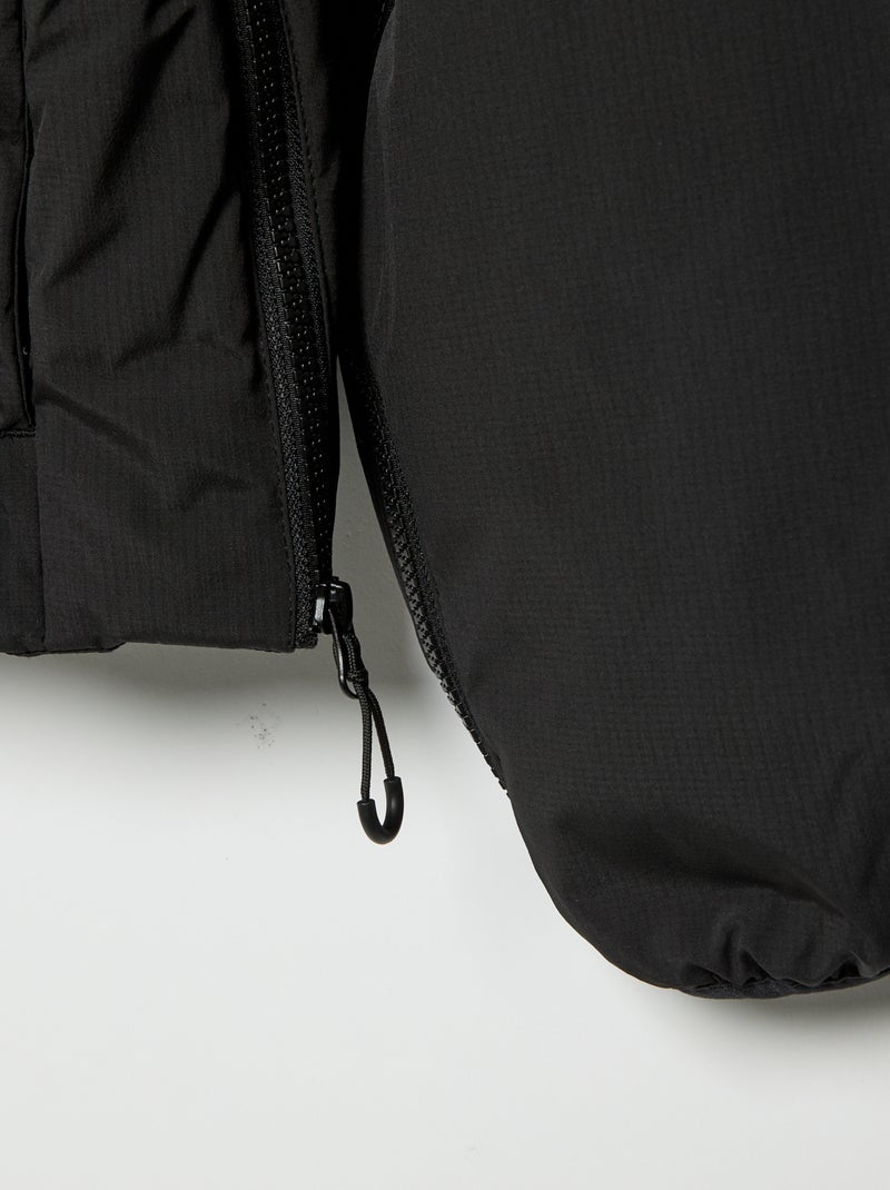 Steppjacke mit Kapuze Noir - Kiabi
