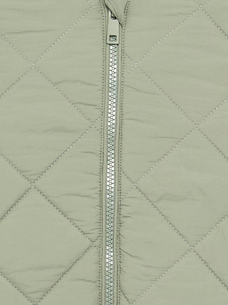 Steppjacke mit Kapuze Vert - Kiabi