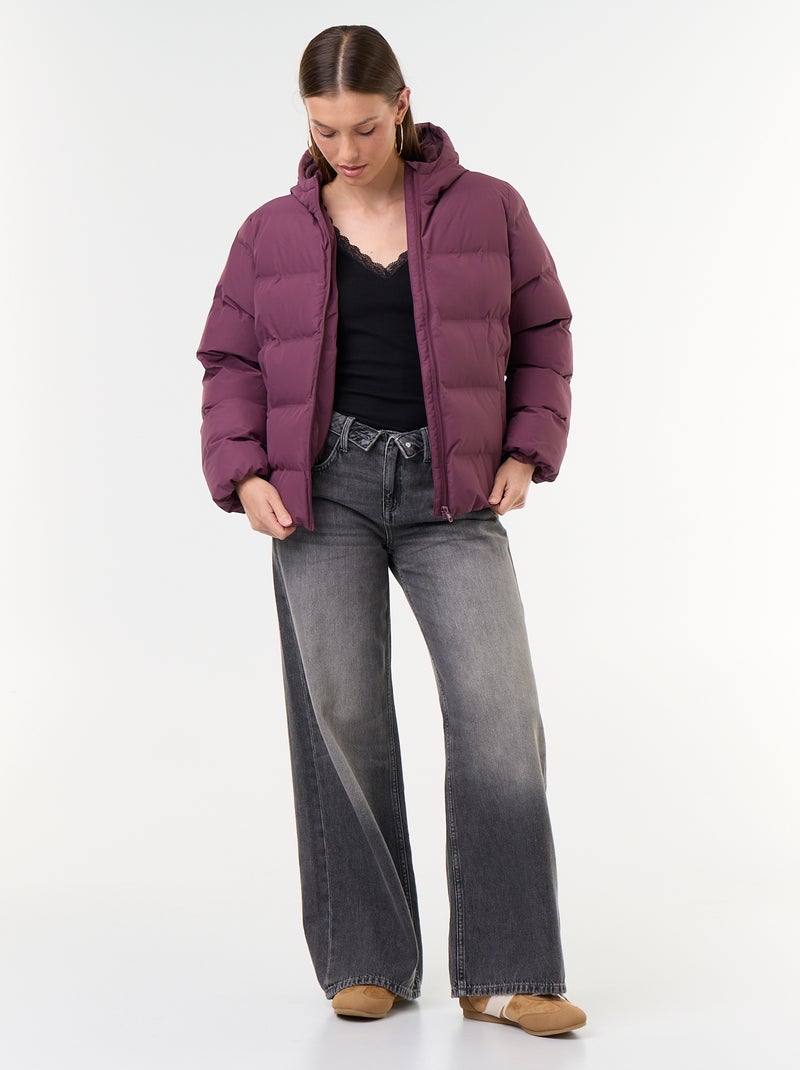 Steppjacke mit Kapuze Violet - Kiabi