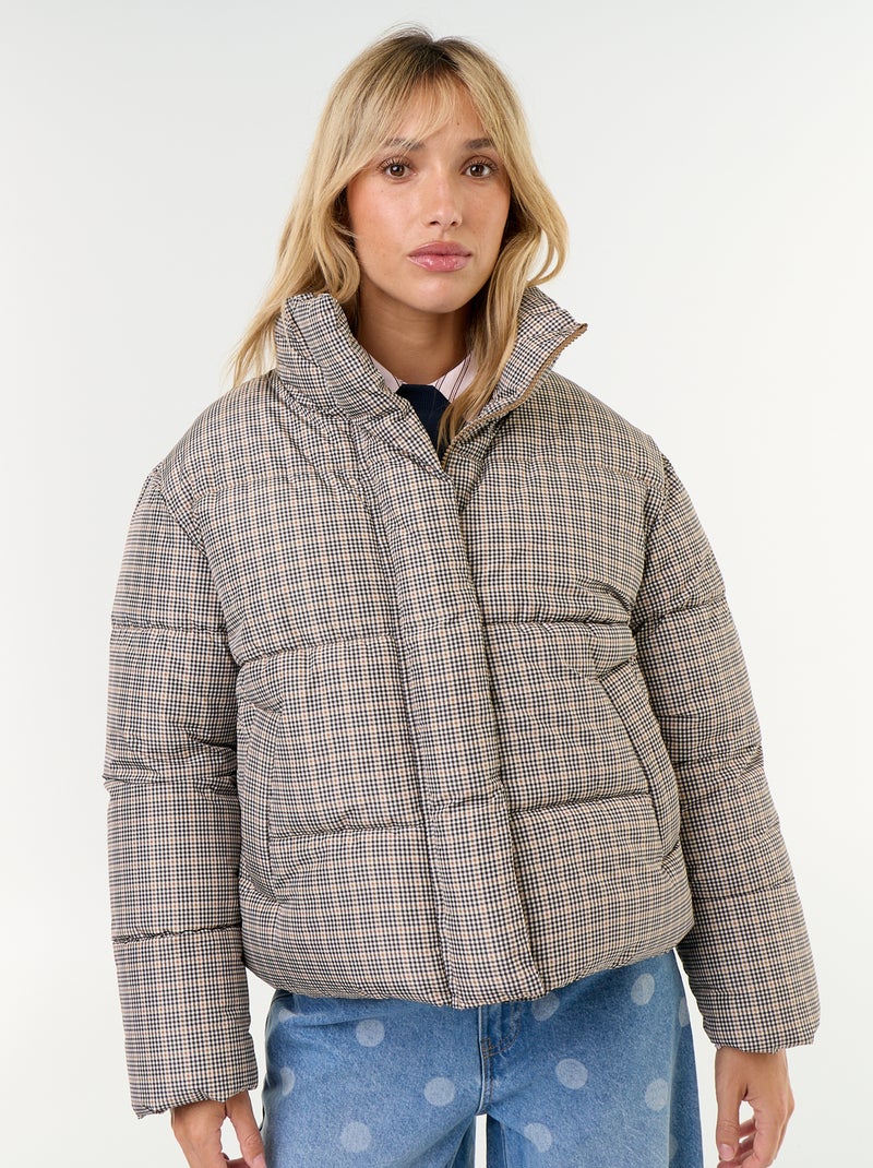 Steppjacke mit Stehkragen Gris - Kiabi