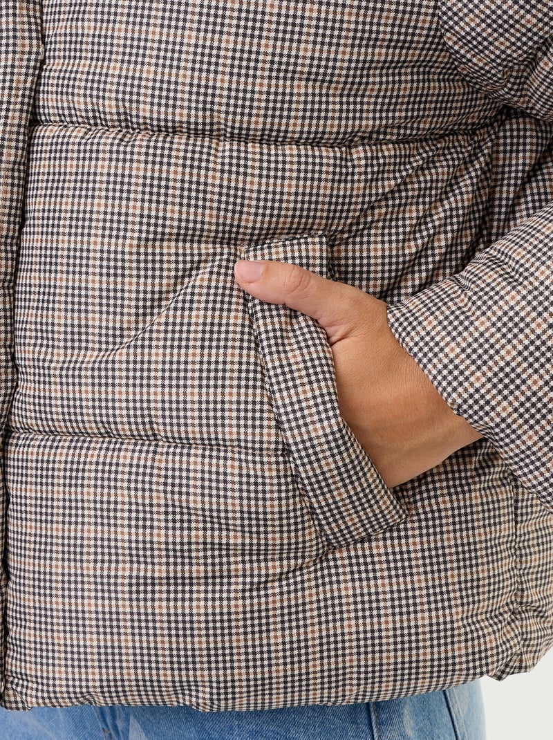 Steppjacke mit Stehkragen Gris - Kiabi