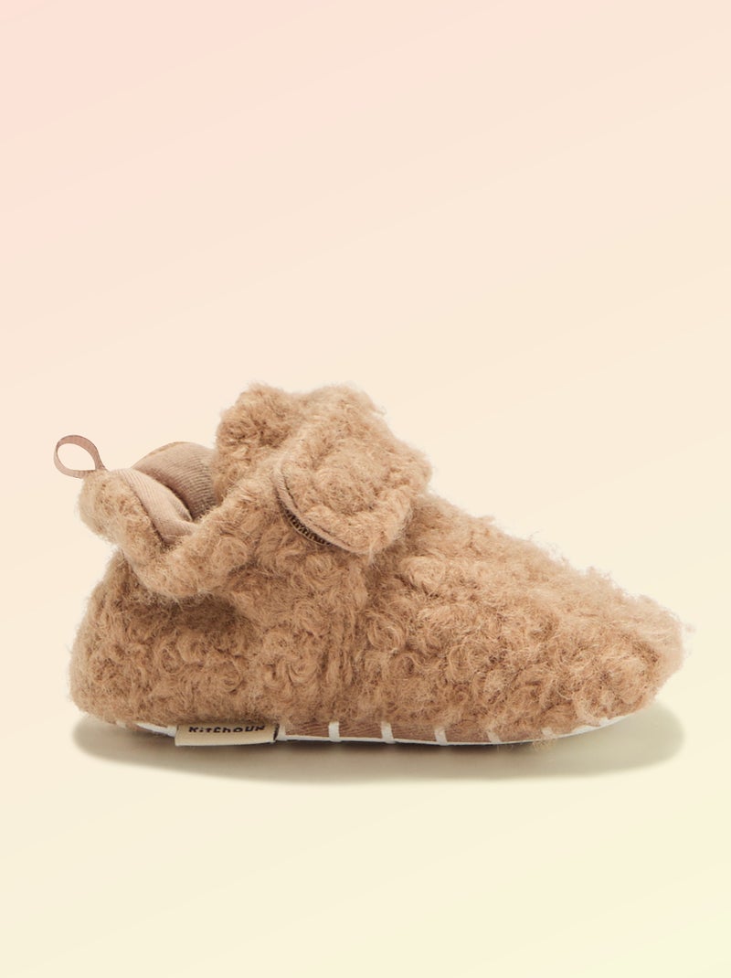Stiefeletten-Finken in Lammfell-Optik – 'Kitchoun' Marron - Kiabi