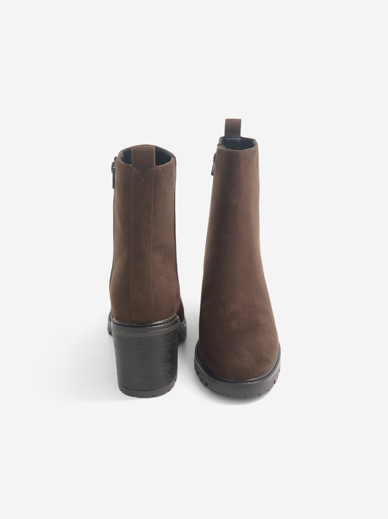 Stiefeletten mit Absatz Marron - Kiabi