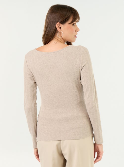 Still-Shirt mit Wickelausschnitt - Kiabi Still-Shirt mit Wickelausschnitt - Kiabi