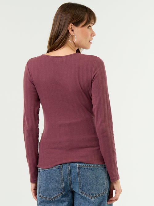 Still-Shirt mit Wickelausschnitt - Kiabi