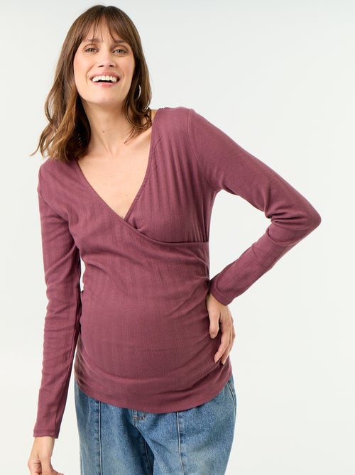 Still-Shirt mit Wickelausschnitt - Kiabi