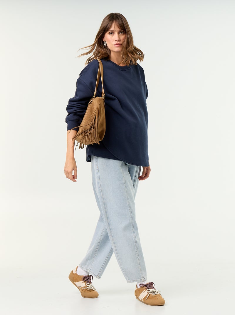 Still-Sweatshirt mit Wickelöffnung Blau - Kiabi
