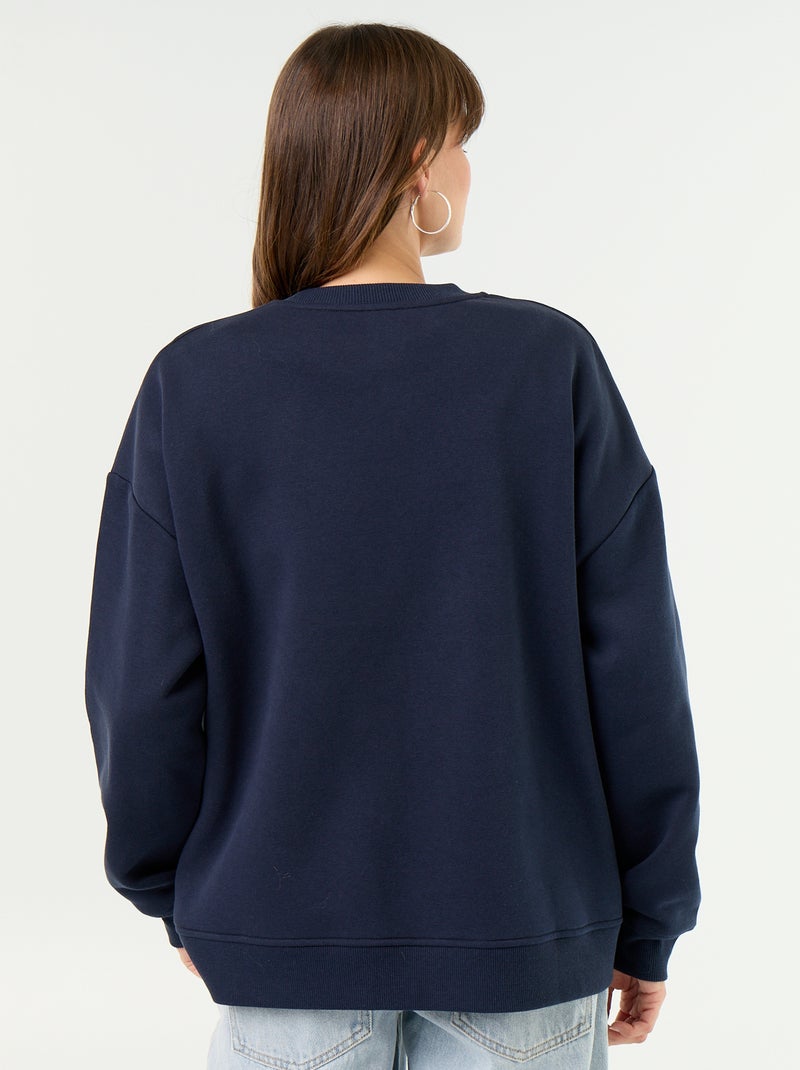 Still-Sweatshirt mit Wickelöffnung Blau - Kiabi