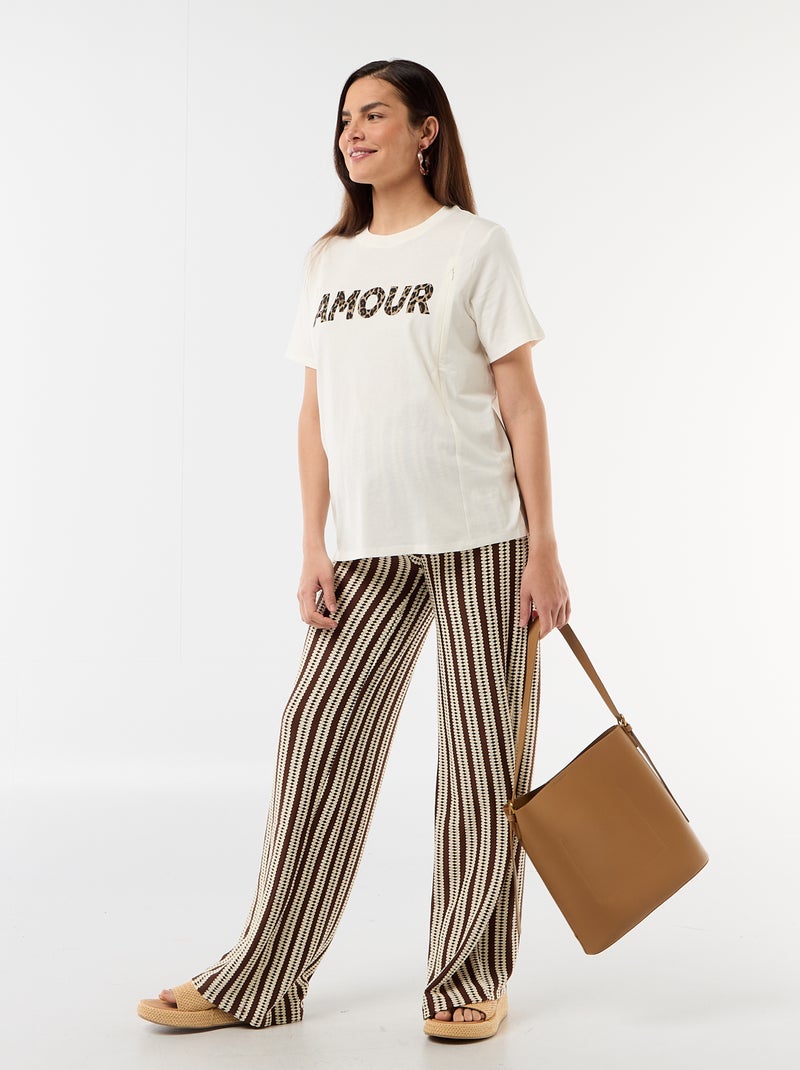 Still-T-Shirt mit Aufdruck Blanc - Kiabi