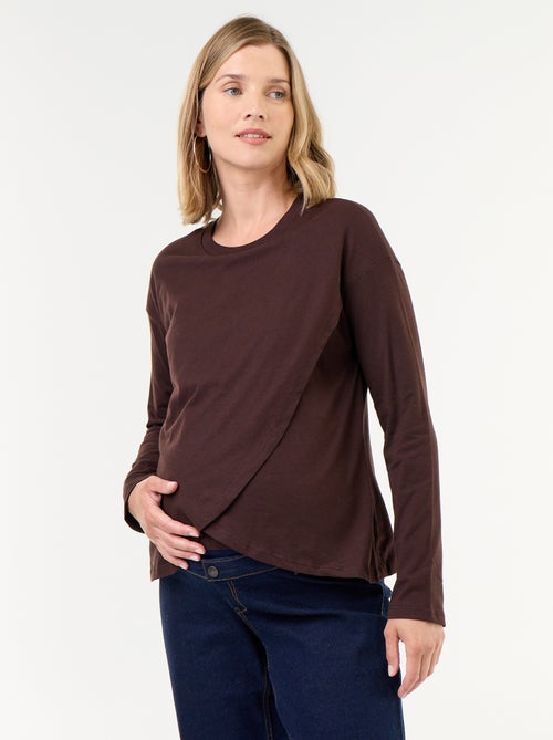 Still-T-Shirt mit Wickeloptik - Kiabi Still-T-Shirt mit Wickeloptik - Kiabi