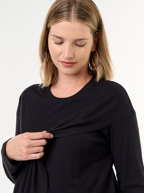 Still-T-Shirt mit Wickeloptik - Kiabi