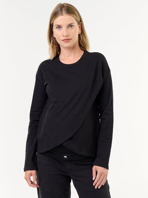 Still-T-Shirt mit Wickeloptik - Kiabi
