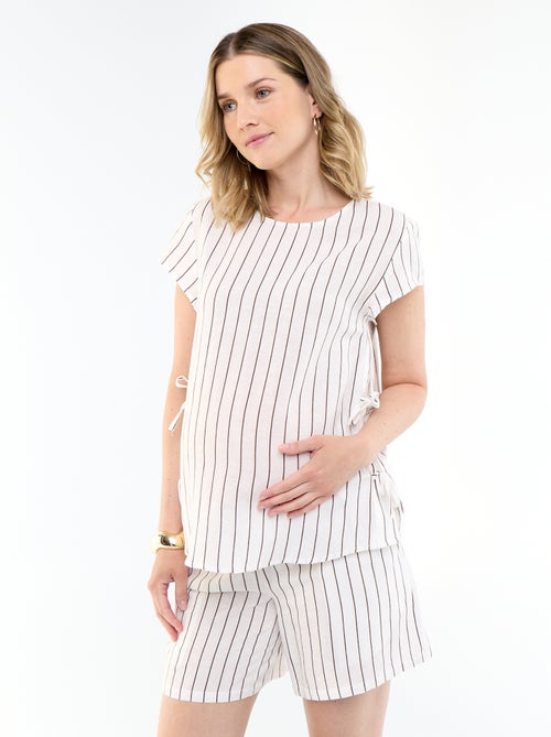 Stillbluse aus Leinen-Mix - Kiabi