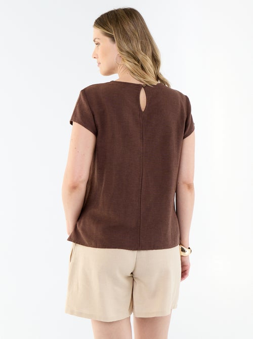 Stillbluse aus Leinen-Mix - Kiabi