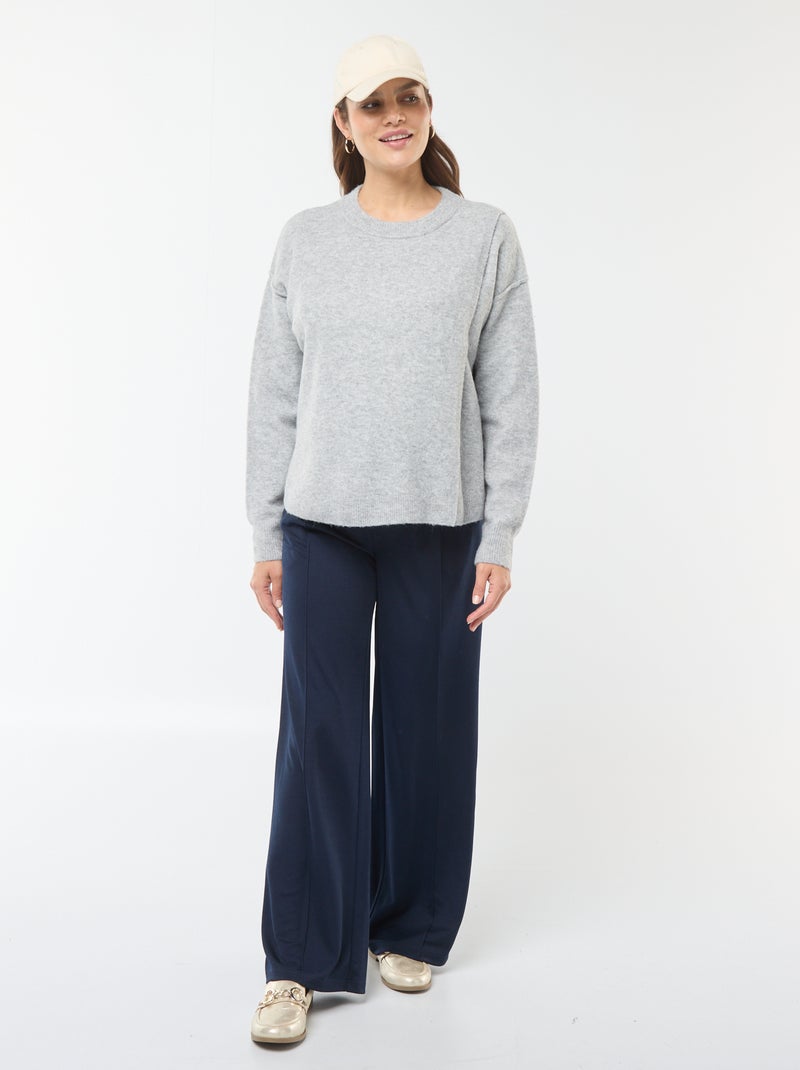 Stillpullover aus weichem Strick Grau - Kiabi