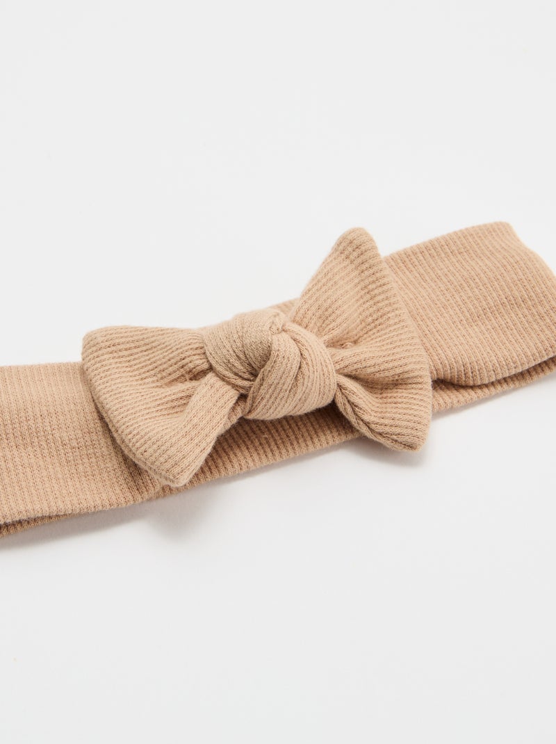Stirnband mit Knoten Beige - Kiabi