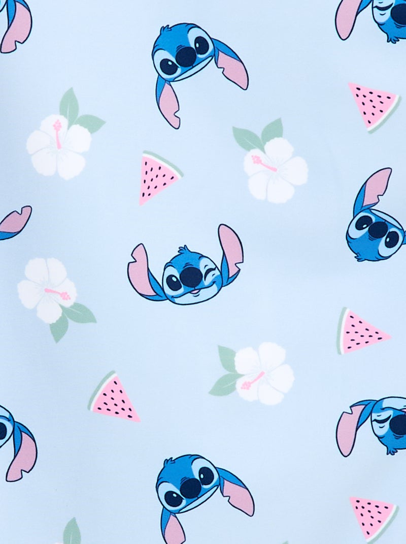 "Stitch & Angel" Disney Printed One-Piece Swimsuit Blue - Kiabi
