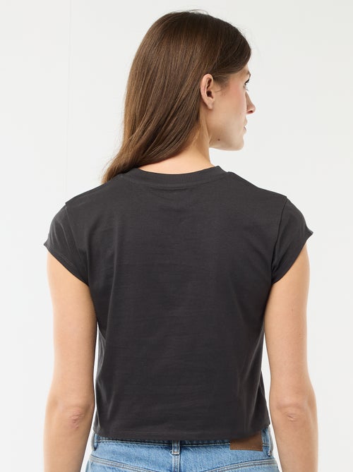 "Stitch" Cropped T-shirt - Kiabi