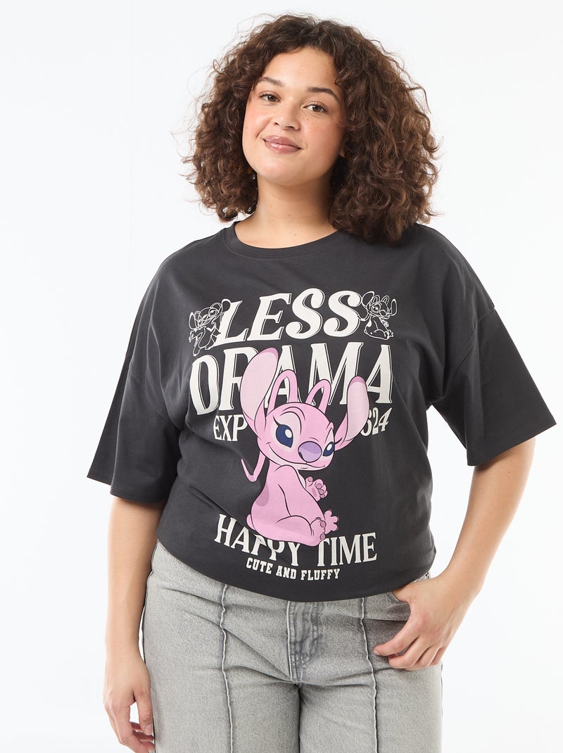 "Stitch" "Disney" Short Sleeve T-shirt Black - Kiabi