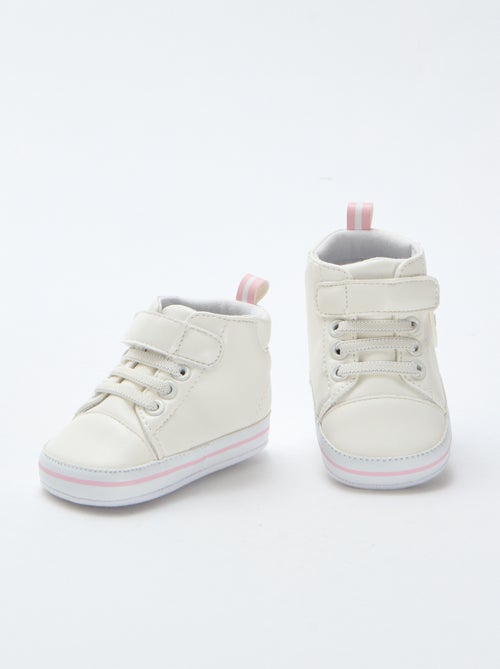 Stitch Faux Leather High-Top Sneakers - Kiabi