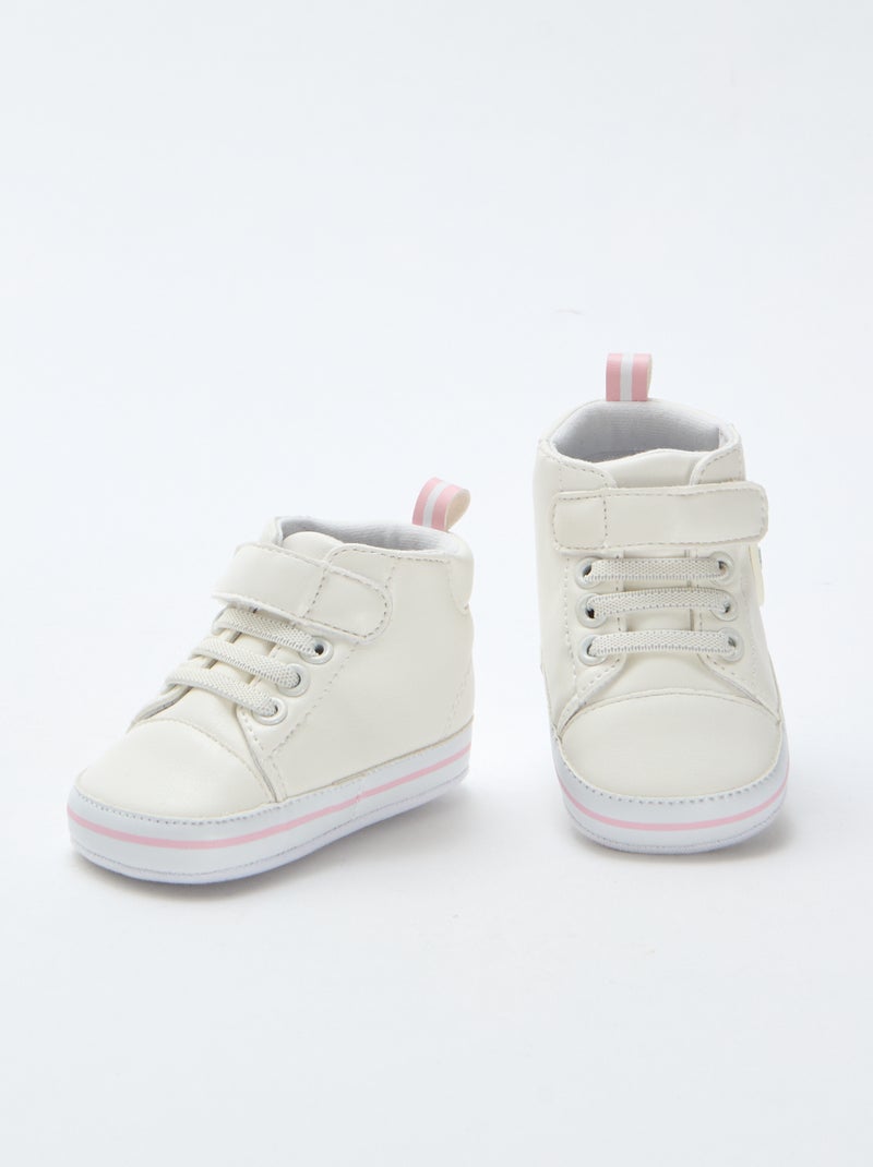 Stitch Faux Leather High-Top Sneakers Blue - Kiabi