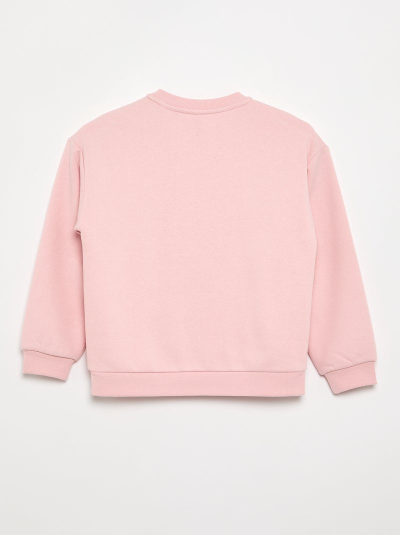 "Stitch" Fleece Sweatshirt - Easy-Wear Collection Pink - Kiabi