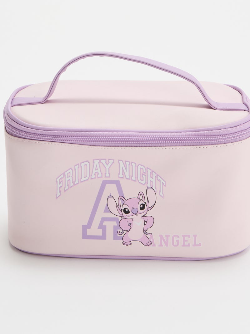 "Stitch" Vanity Case with Handle Pink - Kiabi