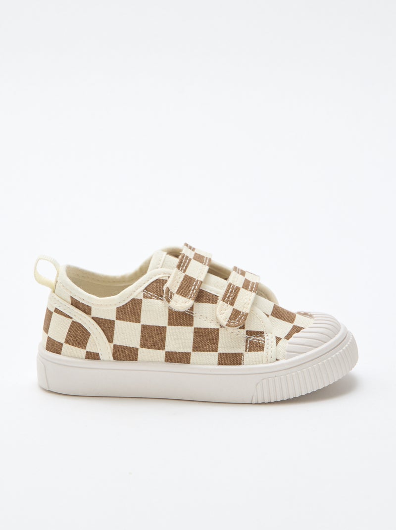 Stoff-Turnschuhe mit Klettverschluss Braun - Kiabi