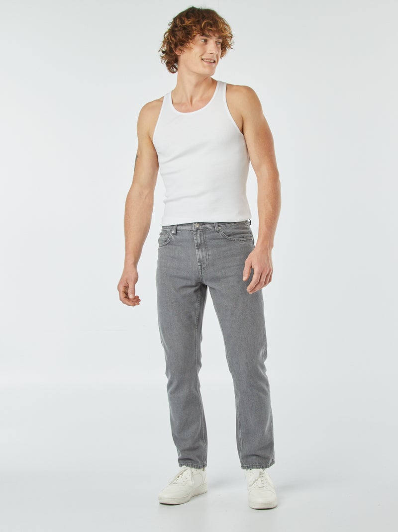 Straight 5-pocket jeans - L30 GREY - Kiabi