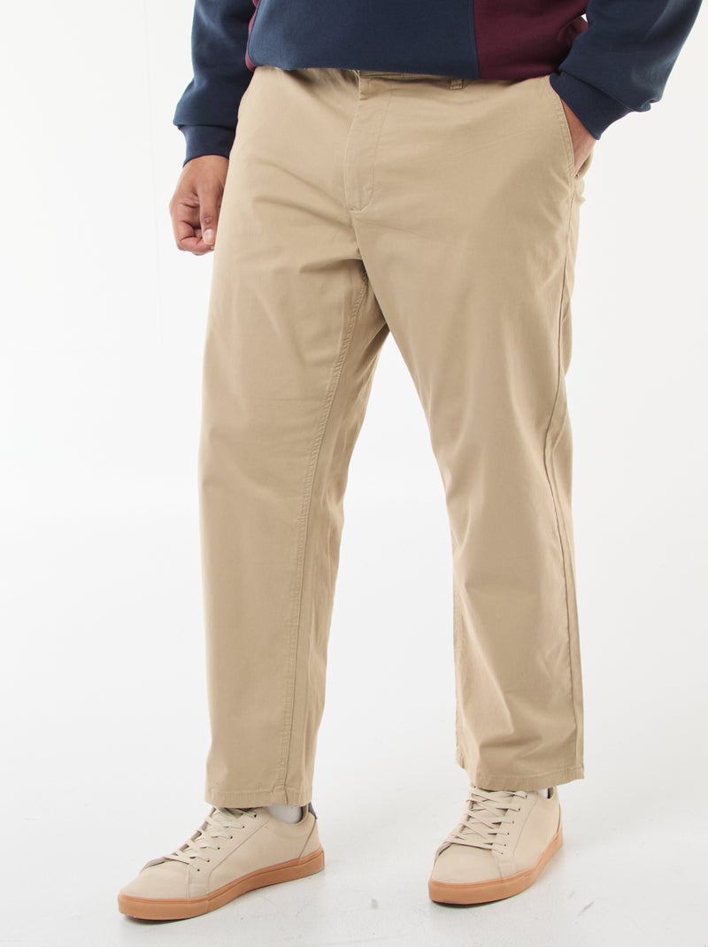 Straight Chino Pants - L30 Beige - Kiabi