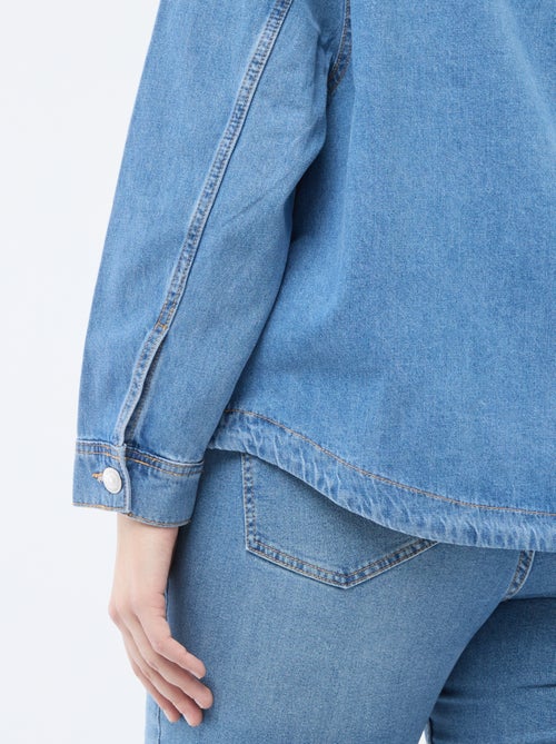Straight-Cut Denim Blouse - Kiabi