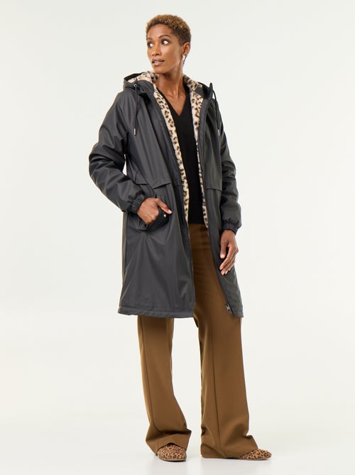 Straight-cut faux fur lined parka - Kiabi