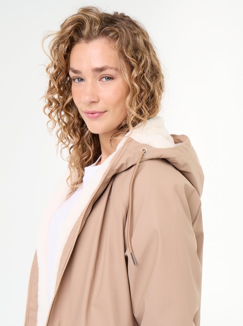 Straight-cut faux fur lined parka - Kiabi
