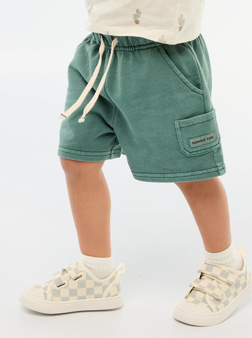 Straight-Cut French Terry Shorts in Solid Cotton - Kiabi