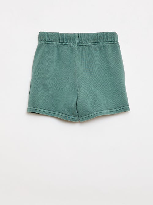 Straight-Cut French Terry Shorts in Solid Cotton - Kiabi