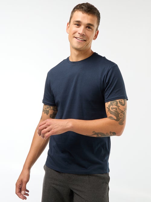 Straight-cut plain jersey T-shirt - Kiabi