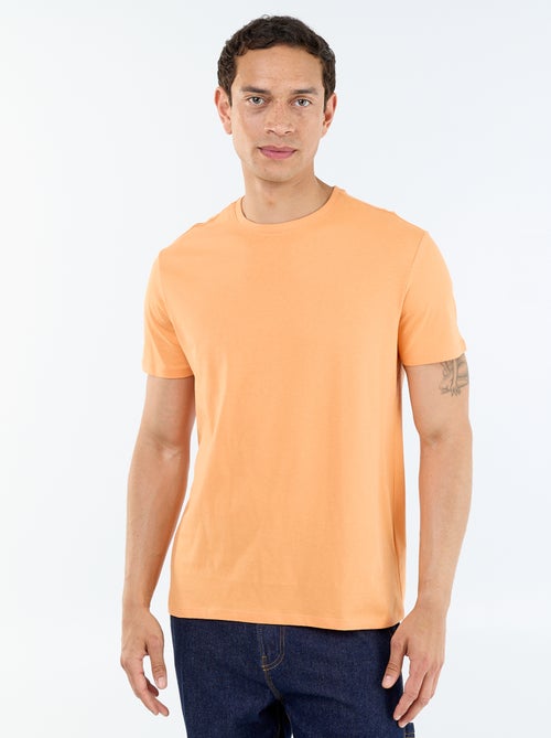 Straight-Cut Plain Jersey T-shirt - Kiabi