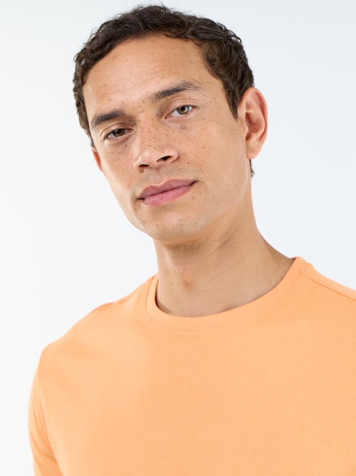 Straight-Cut Plain Jersey T-shirt - Kiabi
