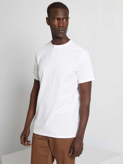 Straight-cut plain jersey T-shirt - Kiabi