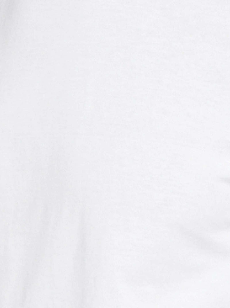 Straight-cut plain jersey T-shirt white - Kiabi