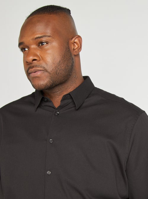 Straight-cut stretch shirt - Kiabi Straight-cut stretch shirt - Kiabi