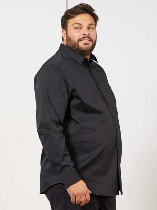 Straight-cut stretch shirt - Kiabi Straight-cut stretch shirt - Kiabi
