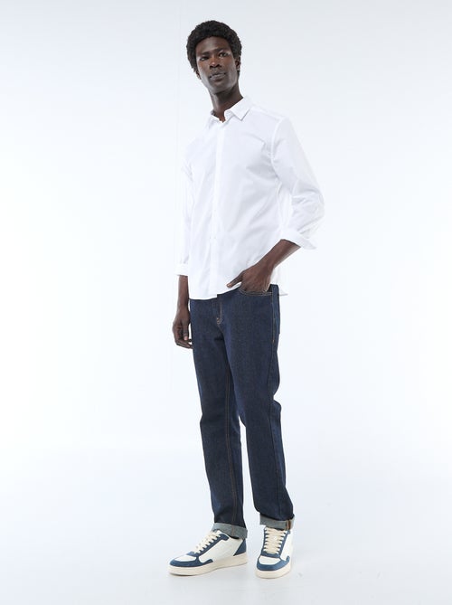 Straight-Cut White Shirt - Kiabi Straight-Cut White Shirt - Kiabi