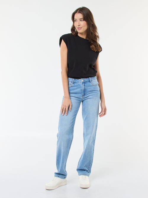 Straight-Fit Denim-Jeans aus Baumwolle - Kiabi Straight-Fit Denim-Jeans aus Baumwolle - Kiabi